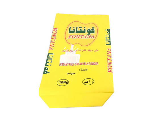 Süt Tozu Paketleme için 20kg 25kg 3 Katmanlı Pe Astarlı Çok Duvar Kağıdı Torbaları