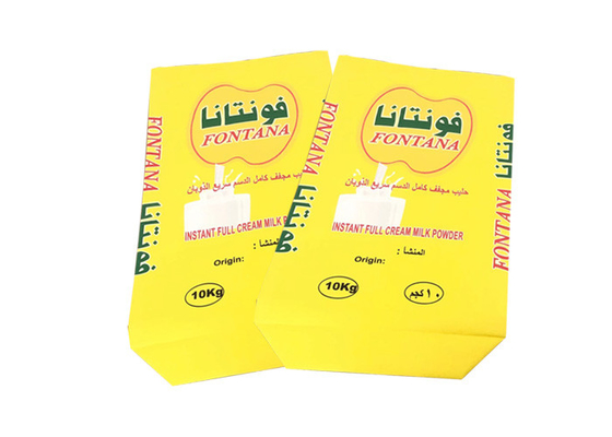 Süt Tozu Ambalajı 20kg 25kg Çok Duvarlı Kağıt Torbalar 3 Kat Pe Astarlı