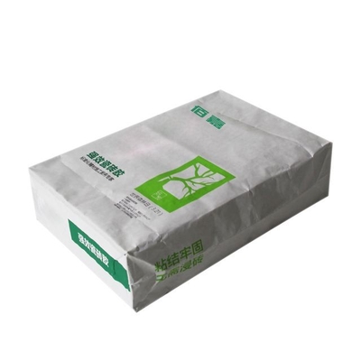 Beyaz Yapıştırılmış Vana Çok Duvarlı Kağıt Torbalar Pirinç Unu Torbası 25kg 50kg Flekso Baskı