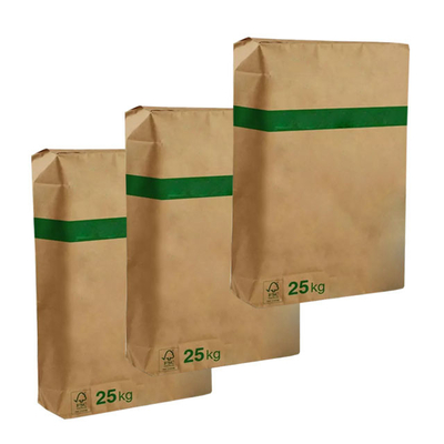 20kg 25kg Toz Otomatik Makine Eşleşen Kağıt Valf Torbaları GMP Standardı