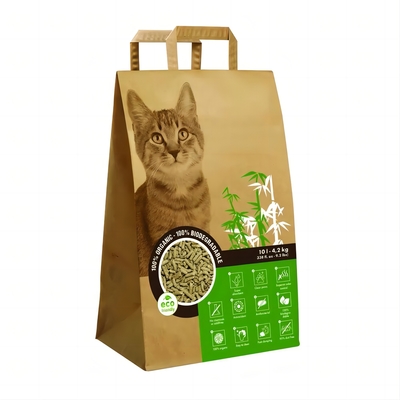 OEM Bentonit Kedi Çöp Torbası Kraft Kağıt Torba 3kg 5kg 20kg 7lb 15lb 20lb 25lb