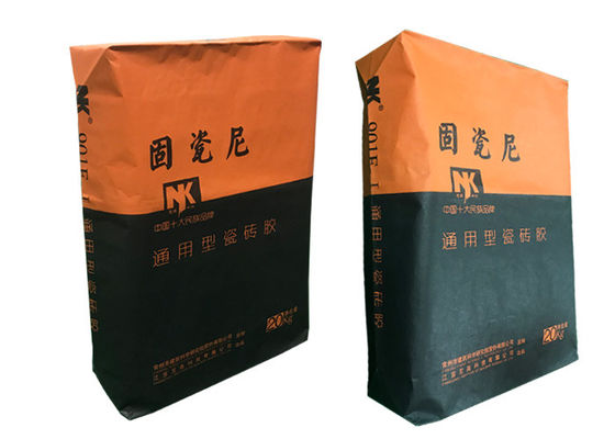Endüstriyel Kullanım için Müşteri Baskı Su Direnci Kraft Kağıt Torba Vana Çanta 25Kg