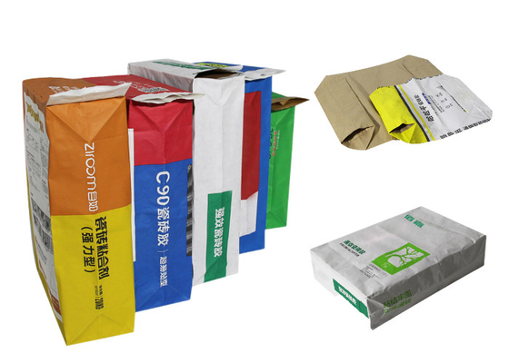 25kg 20kg Kağıt Torba Özel Logo Yapıştırılmış Kraft Kağıt Ambalaj Torbası