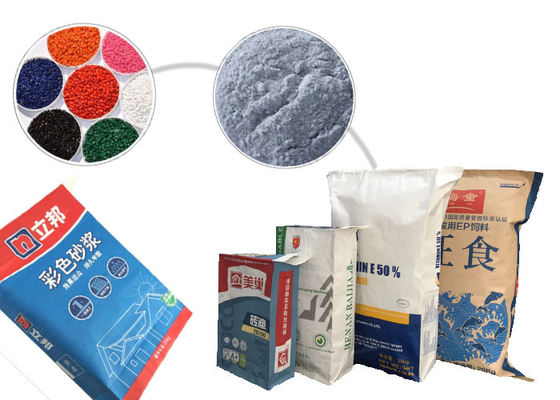 20kg 25kg Endüstriyel Kağıt Torba Yapıştırılmış Valf Çok Duvarlı