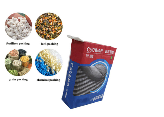 Kimyasal Yapıştırılmış Vana Çok Duvarlı Kağıt Torbalar Çimento İçin Özel Baskılı 15kg