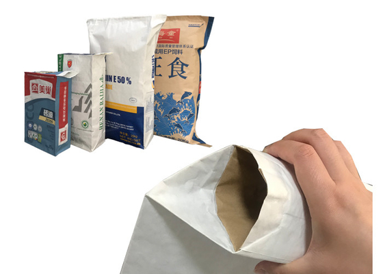 Kil Granül Emici Yapıştırılmış Valf Çok Duvarlı Kağıt Torbalar 15kg 20kg 25kg
