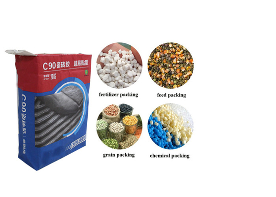 Kimyasal Yapıştırılmış Valf Çok Duvarlı Kağıt Torbalar Özel Baskılı 15kg 20kg