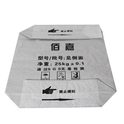 Flekso Baskı Yapıştırılmış Vana Çok Duvarlı Kağıt Torbalar Çimento Ambalajı