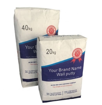 60gsm-10gsm Kağıt Valf Çuvalları 25kg Kremalı Kolay Açma ve Doldurma İçin