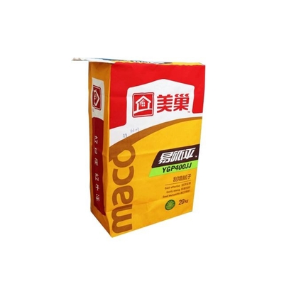 CMYK Renkli Yapıştırılmış Vana Çok Duvarlı Kağıt Torbalar 50kg Kraft Kağıt Çimento Torbası