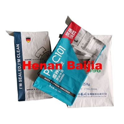 Çok Duvarlı Çam Peletleri Kağıt Torba 50Kg Yapıştırılmış Valf Çimento Ambalajı