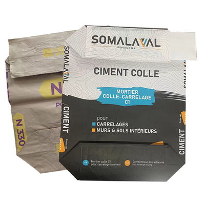 ISO2200 özelleştirme Yapıştırılmış Vana Çok Duvarlı Kağıt Torbalar Süt Tozu 25kg Torbalar