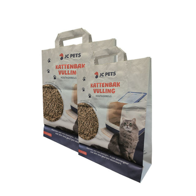 10Liter Yan Körüklü Kağıt Torbalar Pet Çöp Nem Kanıtı İçin Isı Sızdırmazlığı