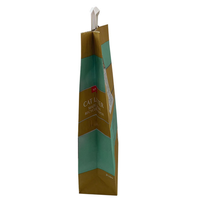 6L 10L 12L Kraft Kağıt Ambalaj Torbaları Özel Kağıt Kedi Çöp Torbaları