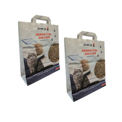 Çevre Dostu 5Litre 15Ibs Kedi Kumu Ayakta Torbalar Kedi Kumu Kum Saplı Paketleme Çantası