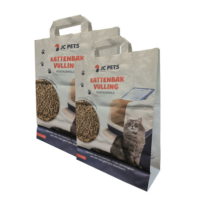 Kedi Kumu Ambalajı İçin Açık Ağızlı Kraft Kağıt Torbalar