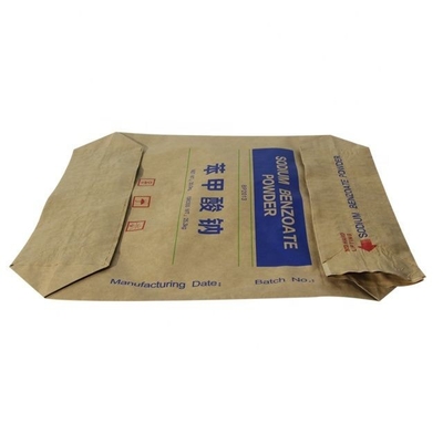 25kg 50kg Çimento Ambalaj Torbaları Kraft Kağıt Valf Torbası CMYK Renk