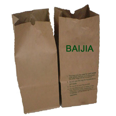 2ply Kraft Büyük Çim Kağıt Torbalar Yard Atık Kağıt Çöp Torbaları Neme Dayanıklı