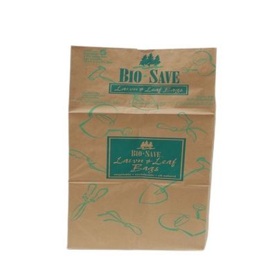 Özel Logo 30 Gallon Çim Kağıt Torbaları Büyük Kapasiteli Çok Duvarlı