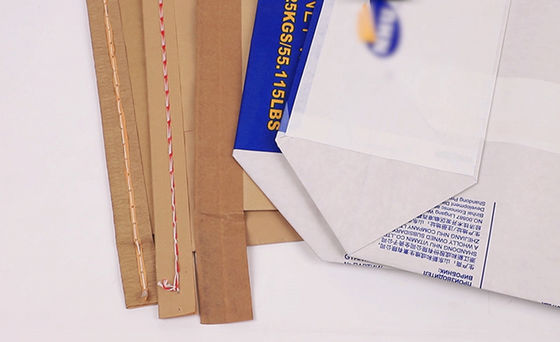 Kraft Nem Dayanıklı Dikiş Açık Ağız Çok Duvarlı Kağıt Çantaları Yiyecek İçin