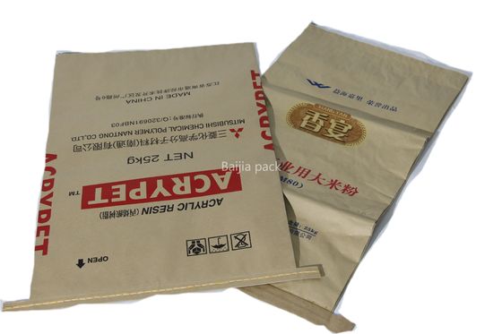 60cmx40cmx10cm Çok Duvarlı Kraft Kağıt Torbaları Özel Baskı