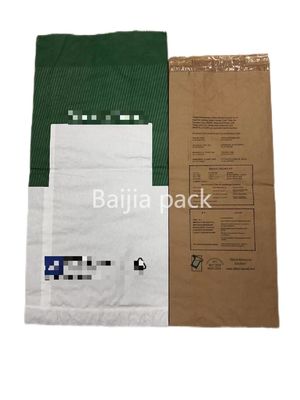 Sıcaklık Dükkanlı Çok Duvarlı Kraft Kağıt Torbaları Özel Kalınlık ve Baskı