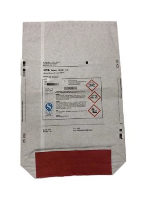 25 kg çok duvarlı kağıt torbalar kare alt açık ağız kimyasal ambalaj için