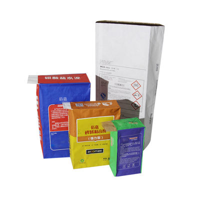 Endüstriyel Çok Duvarlı Kraft Kağıt Torbaları / Çuvalı 20KG Kuru Akışlı Ürünler Üretici