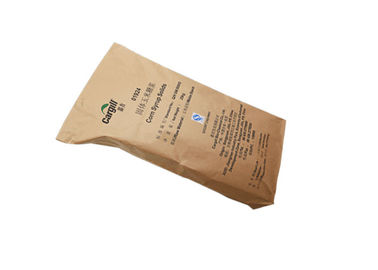 2 Katman 3 Katman 25kg Isıya Dayanıklı Kağıt Torbalar Düz Kraft Kağıt Un Paketi Çantası