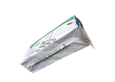 Gıda Sınıfı Beyaz Kraft Kağıt Torbalar İyi Kararlılık Kare Alt Çok Katmanlı Kağıt Torbalar