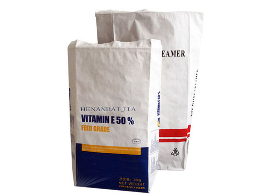 Nişasta Maltoz Tozu Isomalto Oligosakkaritler için 10kg - 50kg Kraft Kağıt Ambalaj Torbası