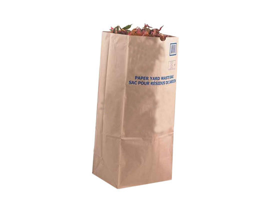 Yard Atık Kağıt Çim ve Çöp Torbaları için 4ply Kraft Büyük Çim Kağıt Torbalar