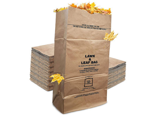 125gsm Çok Duvarlı Kraft Kağıt Torbalar Özel Logo ile Ağır Hizmet Tipi Atık Torbaları