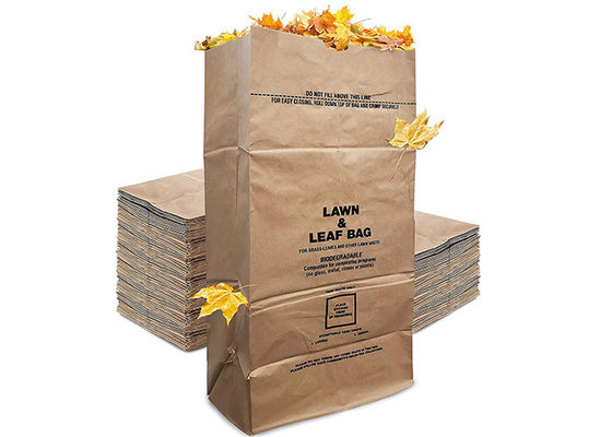 Yard Atık Kağıt Çim ve Çöp Torbaları için 4ply Kraft Büyük Çim Kağıt Torbalar