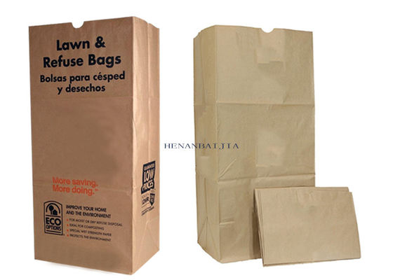 30 Gal Biyobozunur Kraft Kağıt Torbalar 120gsm Büyük Kağıt Çöp Torbaları