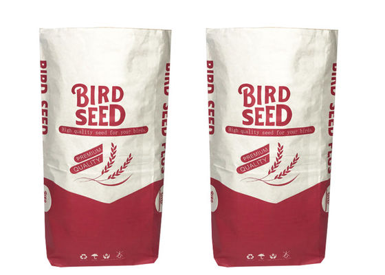 Un Paketleme için Gıda Sınıfı Çok Duvarlı Kraft Kağıt Torbalar 5Kg 10kg 20kg