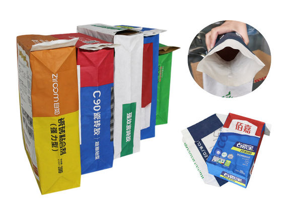 Kraft Kağıt Yapıştırılmış Valf Torbaları 20kg 25kg Demineralize Peynir Altı Suyu Tozu