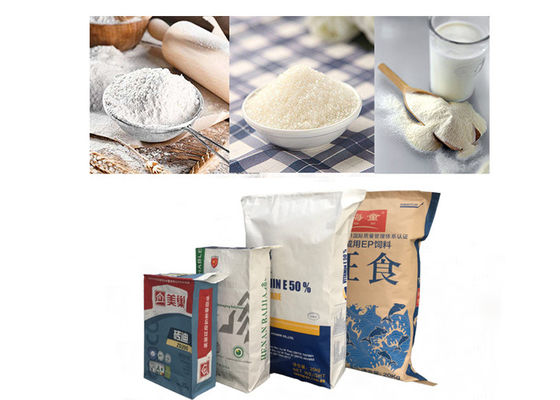10kg 15kg 25kg 50kg Çok Duvarlı Kraft Kağıt Torbalar Un Süt Tozu Paketleme Torbaları