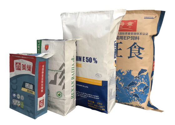 Özelleştirilmiş Geri Dönüştürülebilir Neme Dayanıklı Kağıt Vana Torbası Yapı Malzemesi Paketleme Torbası