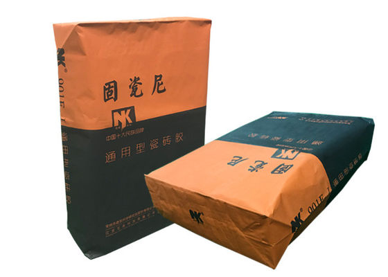 25KG 50KG Yapıştırılmış Kraft Vana Kağıt Torbalar Kuru Harç Paketleme