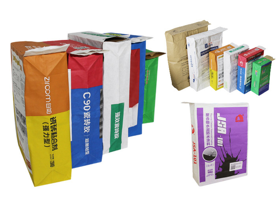 Un Paketleme için Özel Tasarım Yapıştırılmış Vana Çok Duvarlı Kağıt Torbalar 5Kg 10kg 20kg