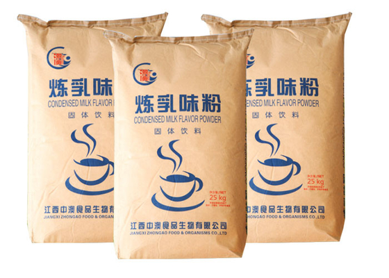 Çay Tozu Coco Tozu Süt Tozu için Gıda Sınıfı Çok Duvarlı Kraft Kağıt Torbalar
