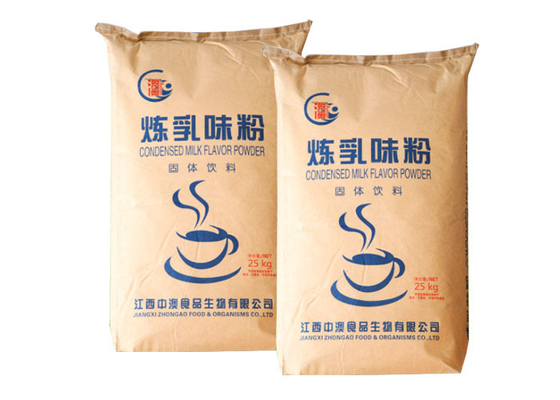 Çay Tozu Coco Tozu Süt Tozu için Gıda Sınıfı Çok Duvarlı Kraft Kağıt Torbalar