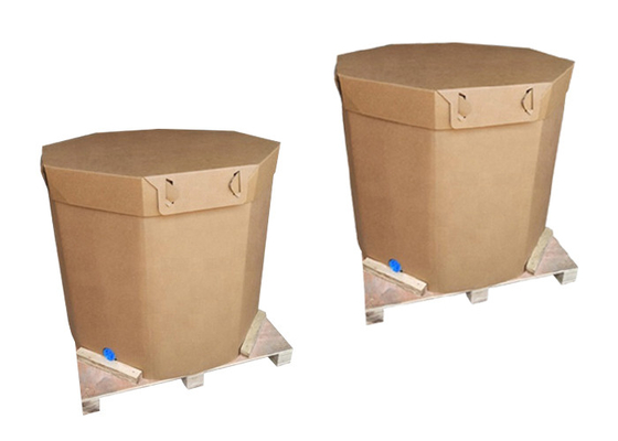 Geri Dönüşümlü Kağıt Sıvı Paket IBC Tank Konteyner 220l Vanalı