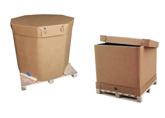 220l 1000l Kağıt Sıvı Paket IBC Tank Konteyner Vanalı