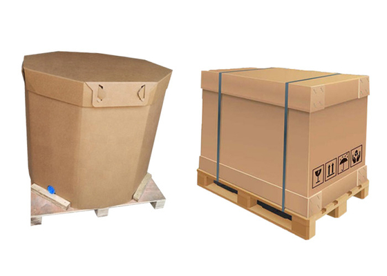 220l 1000l Kağıt Sıvı Paket IBC Tank Konteyner Vanalı