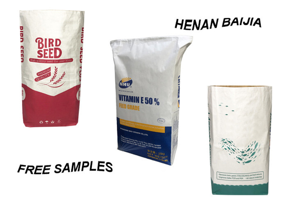 Sanayi Dokuma Kompozit Kraft Kağıt Torba Geri Dönüştürülebilir Su Geçirmez 15kg 25kg 3ply