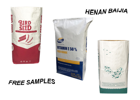 Kil Granül Emici Çok Duvarlı Kraft Kağıt Torbalar 20kg 25kg