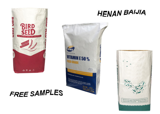 Kil Granül Emici için Nem Geçirmez Renkli Baskılı Kraft Kağıt Torbalar 10kg