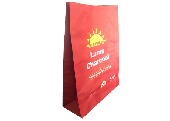 Dikili Açık Ağız Çok Duvarlı Kraft Kağıt Torbalar 5kg Kömür Torbaları Kağıt Torba